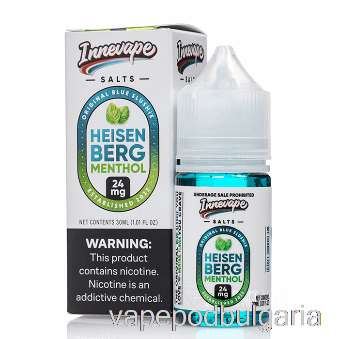 Vape 10000 Дръпки Heisenberg Menthol Salts - Innevape E-liquids - 30ml 24mg